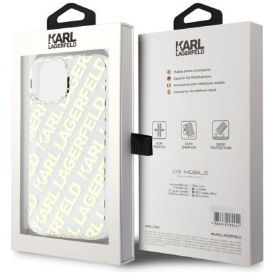 8. Karl Lagerfeld IML Fullover Logo case for iPhone 15 / 14 / 13 - gold