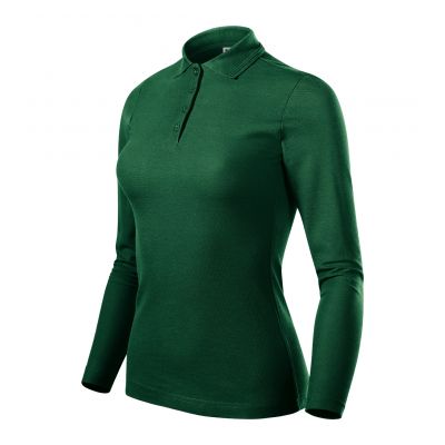 Malfini Pique Polo LS W MLI-231D3 dark green polo shirt