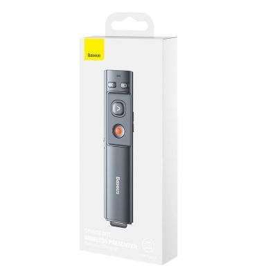 5. Baseus Orange Dot Wireless Presentation Laser Pointer - Gray (with battery)