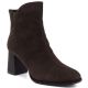 6. Women's brown leather high-heeled ankle boots Big Star UU274379