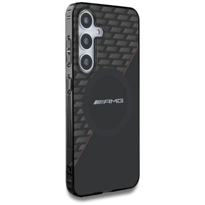 4. AMG Double Layer Rhombs MagSafe Case for Samsung Galaxy S25+ - Black/Red