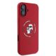 2. Karl Lagerfeld Silicone Karl&Choupette Heads Ring MagSafe iPhone 16 Case - Red