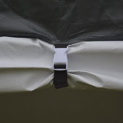 9. GARDEN GARAGE PAVILION 3.50x3.50x2.60M GRAY SASKA GARDEN