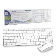 Esperanza EK122W keyboard + mouse set (USB 2.0; white; laser)