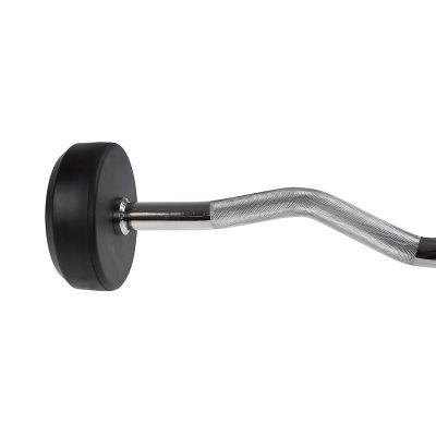 2. Rubber-coated fixed barbell/bar, curved, 25 kg HMS GSL25