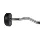 2. Rubber-coated fixed barbell/bar, curved, 25 kg HMS GSL25