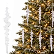 Safe Plastic Christmas Tree Icicles, Height: 18 cm, 7 pcs, MICA