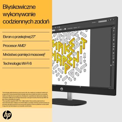 7. HP AiO 27-cr0204nw Ryzen 7 7730U 27.0"FHD IPS 300nits AG 16GB DDR4 3200 SSD512 Radeon Vega 8 LAN Cam1080p+IR NoOS Shell White Shell White 2Y