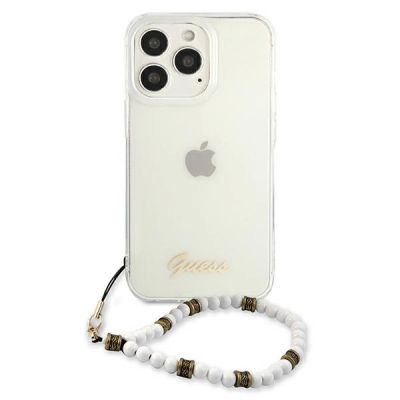 3. Guess GUHCP13LKPSWH iPhone 13 Pro / 13 6.1" Transparent Hardcase White Pearl