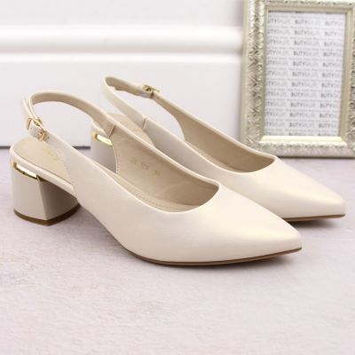 6. Elegant full sandals Sergio Leone W SK439B pearl