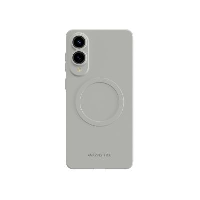 AmazingThing Minimal Air Case with Magnetic Ring for Samsung Galaxy S25 Edge - Gray