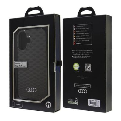 7. Audi IML Stitching Pattern MagSafe iPhone 16 6.1" black/black hardcase AU-IMLMIP16-Q5/D3-BK