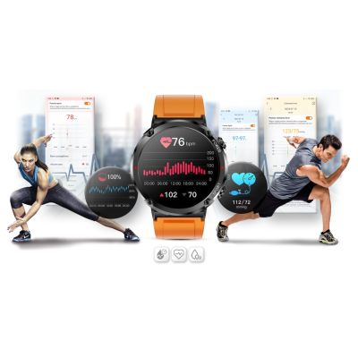 13. Gravity GT21-2 Smartwatch + Orange Silicone Strap