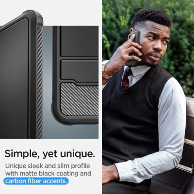 12. Spigen Rugged Armor Case for Samsung Galaxy S24 - Matte Black