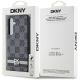 9. DKNY Leather Checkered Mono Pattern & Printed Stripes case for Samsung Galaxy S24+ - black