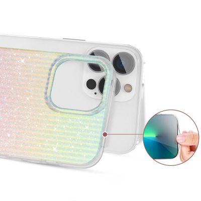 4. Kingxbar Travel Series luxurious elegant case for iPhone 13 Pro blue-orange (Clouds)