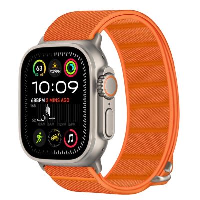 2. Tech-Protect Nylon Strap for Apple Watch 44 / 45 / 46 / 49 mm - Orange
