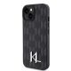 2. Karl Lagerfeld KLHCP15SPKLPKLK iPhone 15 / 14 / 13 6.1" black/black hardcase Leather Monogram Hot Stamp Metal Logo