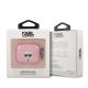 3. Karl Lagerfeld Glitter Karl's Head Case for AirPods 3 - Pink