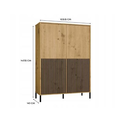 8. KAMARO 4DK SLIM/GŁ ARTISAN DISPLAY CABINET KPL