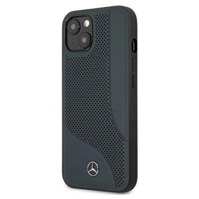 2. Mercedes Leather Perforated Area Case for iPhone 13 mini - Navy Blue