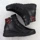 4. Black leather women’s wedge ankle boots Vinceza 39963