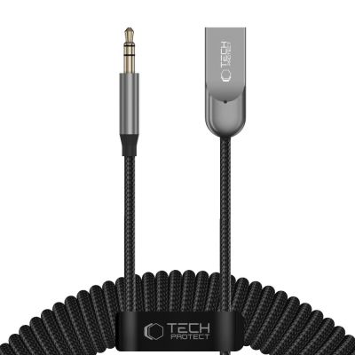 3. Tech-Protect Ultraboost AU04 Bluetooth 6.0 AUX Adapter – Grey