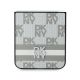 5. DKNY Checkered Pattern Printed Stripes Case for Samsung Galaxy Z Flip 6 - Beige