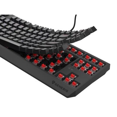 14. GENESIS THOR 230 TKL CZ/SK RGB MECHANICAL GAMING KEYBOARD OUTEMU RED BLACK HOT SWAP