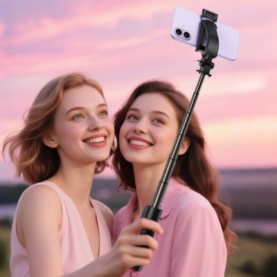 9. Acefast E42 Selfie Stick with Automatic Tripod and Bluetooth Remote Control 63 cm - Black