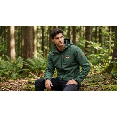 3. Men’s Softshell Jacket Geographical Norway TOLYMPIA GREEN DB MEN 009 (WZ8535H/GN-GREEN)