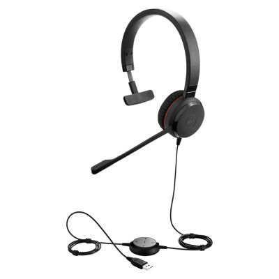4. Jabra Evolve 20SE UC Mono Headset Wired Headband Office/Call Center USB Type-A Bluetooth Black