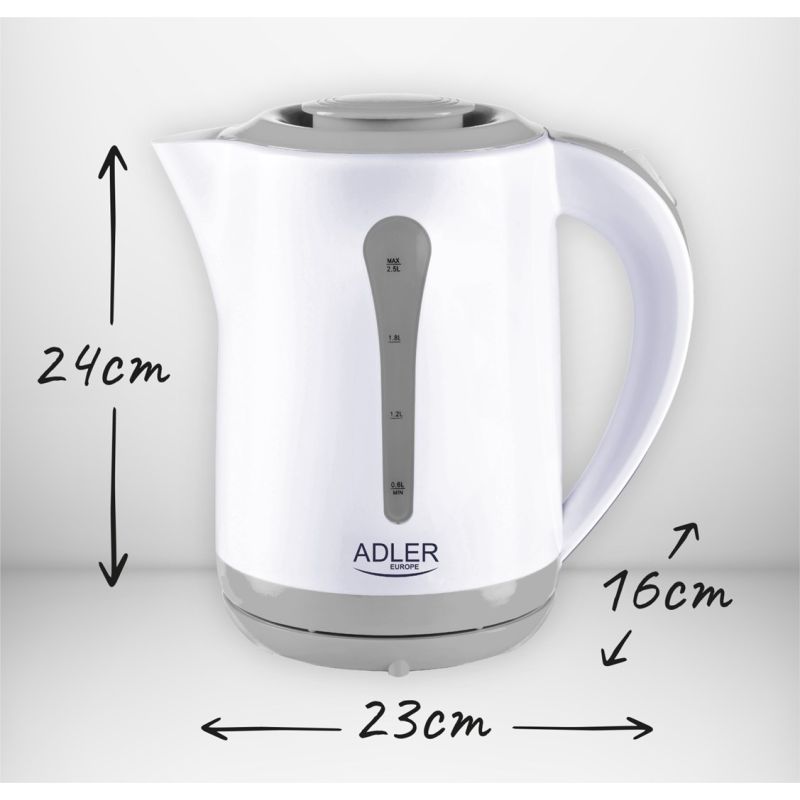 26. Adler AD 1244 electric kettle (2200W 2.5l; blue)