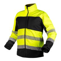 Hi-Vis Softshell Work Jacket, Yellow and Black, Size XL