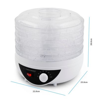 8. Esperanza Chanterelle EKD002 mushroom, vegetable and fruit dehydrator (250W; white)