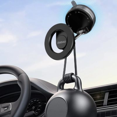 5. Dudao F24X MagSafe Compatible Car Holder with Suction Cup - Black