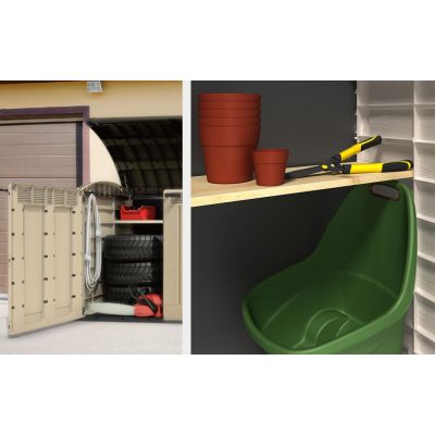 5. KETER Store-It-Out Ultra CRV230436 Brown/Beige Garden Storage