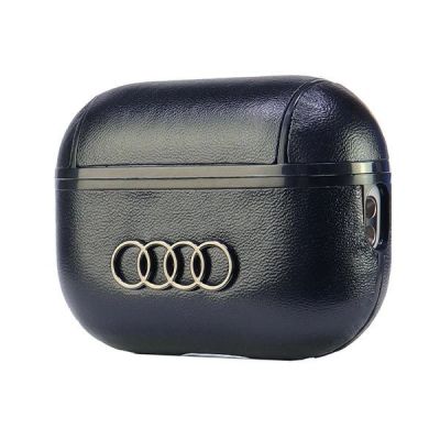 3. Audi Leather Big Logo AirPods Pro 2 cover black/black AU-APP2-GT/D3-BK