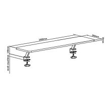 Ergo Office monitor tabletop shelf, screw-on, 13"~32", max 20kg, ER-409