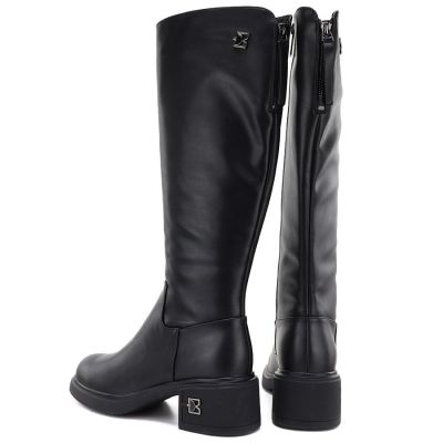 9. Women's leather ankle boots, black, Vinceza FIO27-67056