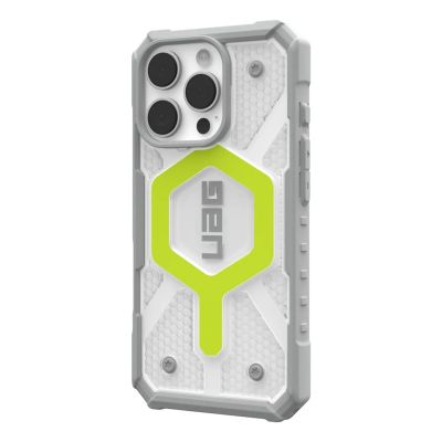 4. UAG Pathfinder Clear MagSafe Protective Case for iPhone 16 Pro (Active Neon)