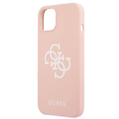 6. Guess GUHCP13SLS4GWPI iPhone 13 mini 5.4" pink/pink hard case Silicone 4G Logo