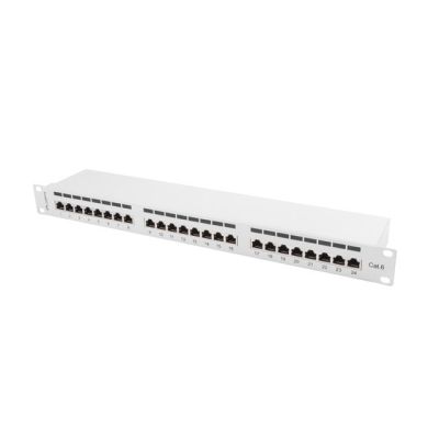 5. Patch panel Lanberg PPS6-1024-S (1U; cat. 6; 24xRJ-45)