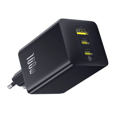 2. Baseus EnerFill FE11 100W Wall Charger 2 x USB-C + USB-A - Black
