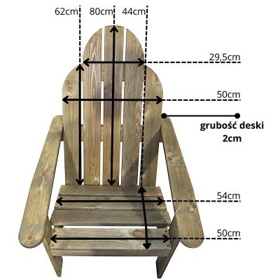10. WOODEN GARDEN ARMCHAIR WITH ARMRESTS
