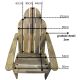 10. WOODEN GARDEN ARMCHAIR WITH ARMRESTS