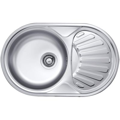 Single-bowl steel sink with drainer ZEU 311B 5907650846406