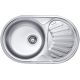 Single-bowl steel sink with drainer ZEU 311B 5907650846406