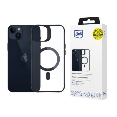 26. 3mk Satin Armor MagCase with MagSafe for iPhone 14 Plus - Clear with Black Frame