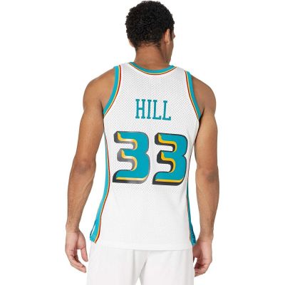 3. Mitchell & Ness Men's Detroit Pistons NBA Swingman Road Jersey Pistons 98 Grant Hill SMJYCP19211-DPIWHIT98GHI